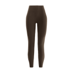 Chocolate Women's High-Rise Matte Tight 25" Front Silhouette Angle.