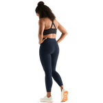 Night Navy Women's High-Rise Matte Tight 25" Back Angle. 