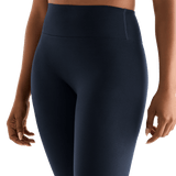 Night Navy Women's High-Rise Matte Tight 25" Front Detail Angle. 
