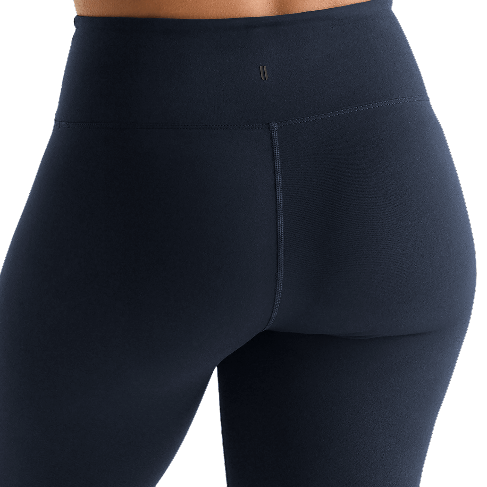 Night Navy Women's High-Rise Matte Tight 25" Back Detail Angle. 