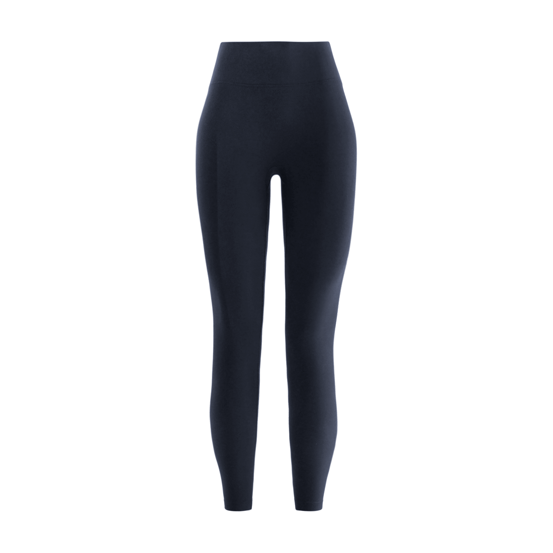 Night Navy Women's High-Rise Matte Tight 25" Front Silhouette Angle. 