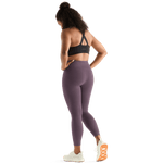Black Plum Women's High-Rise Matte Tight 25" Back Angle.