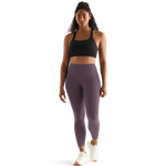 Black Plum Women's High-Rise Matte Tight 25" Front Angle.