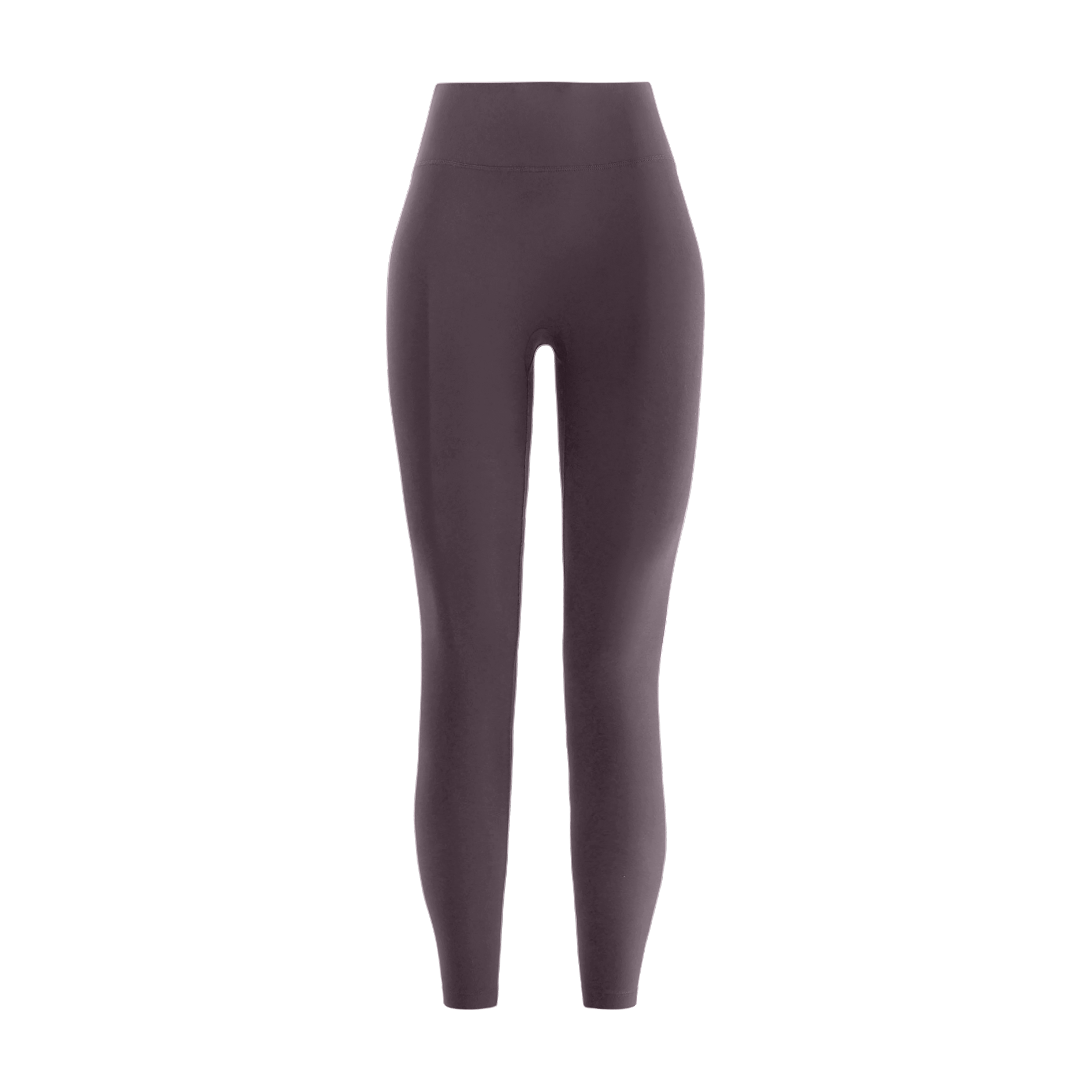 Black Plum Women's High-Rise Matte Tight 25" Silhouette Angle.