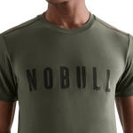 Men's Dark Army NOBULL Tee Detail Front Angle
