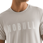 Oatmeal Men's NOBULL Tee Detail Angle.