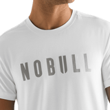 White Men's NOBULL Tee Detail Angle.