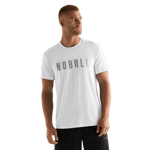 White Men's NOBULL Tee Front Angle.