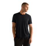 Black Men's Tee Front Angle.