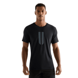 Black Men's U Tee Front Angle.