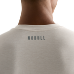 Oatmeal Men's U Tee NOBULL Logo Angle.