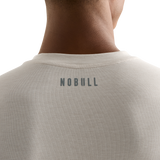 Oatmeal Men's U Tee NOBULL Logo Angle.