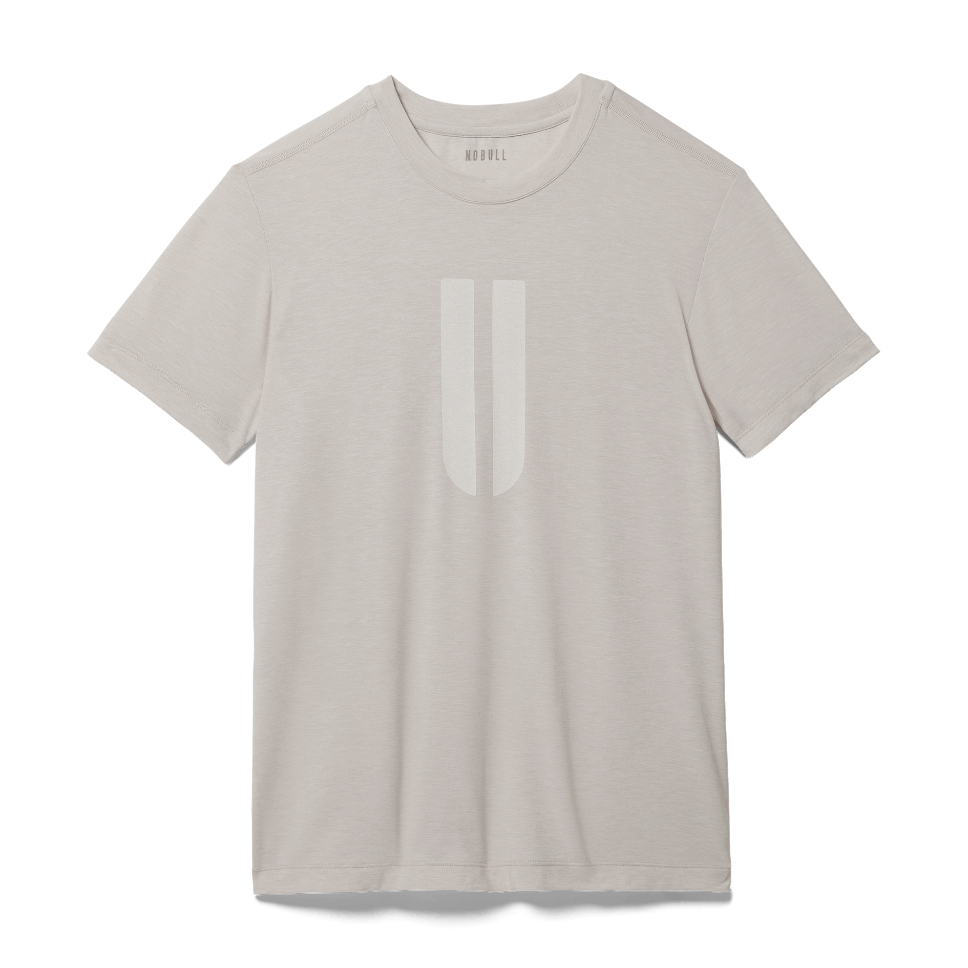 Oatmeal Men's U Tee Silhouette Angle.