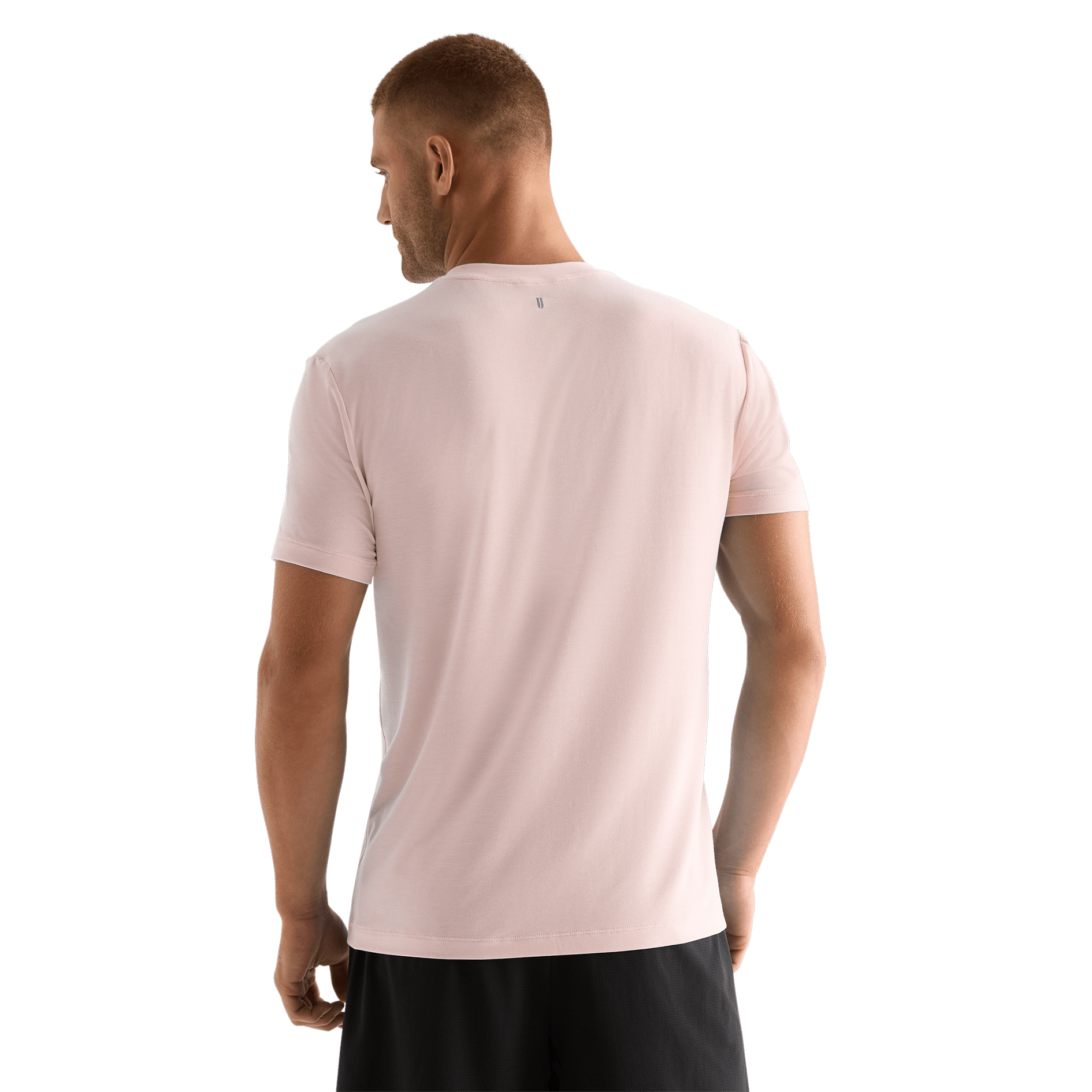 Dusty Rose Men's NOBULL Tee Back Angle.