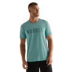 Oil Blue Men's NOBULL Tee Front Angle.