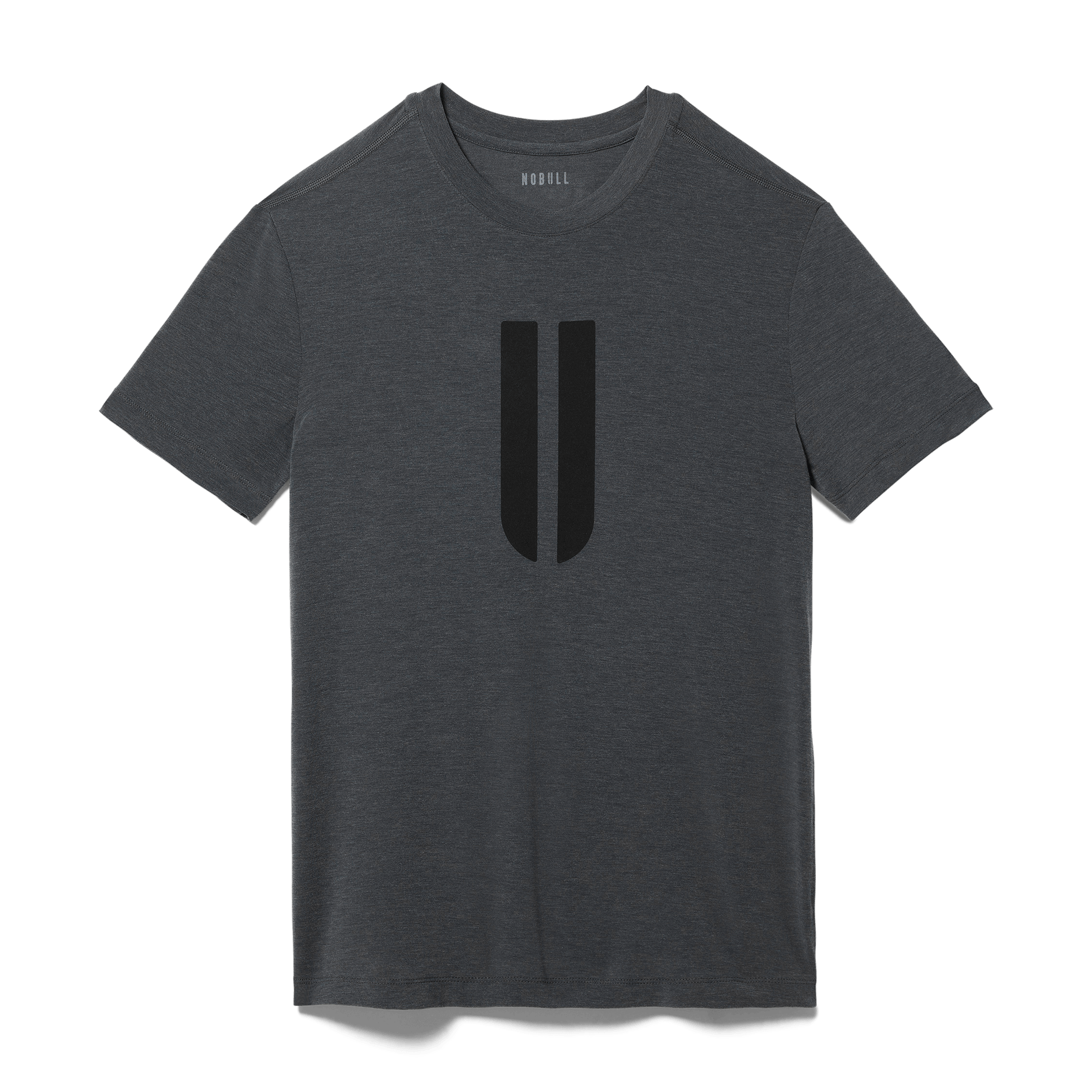 Charcoal Heather Men's U Tee Silhouette Angle.