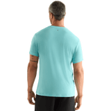 Aqua Heather Men's NOBULL Tee Back Angle.