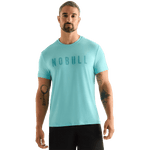 Aqua Heather Men's NOBULL Tee Front Angle.