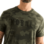 Dark Army Camo Men's Tee Front Detail  Angle.
