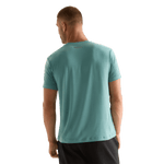 Oil Blue Men's Unbranded Tee Back Angle.