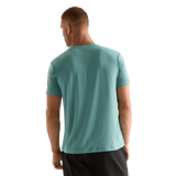 Oil Blue Men's Unbranded Tee Back Angle.
