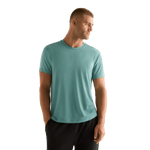 Oil Blue Men's Unbranded Tee Front Angle.