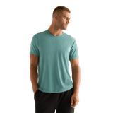 Oil Blue Men's Unbranded Tee Front Angle.