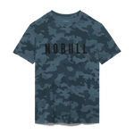 Coastal Blue Camo NOBULL Men's Tee Front Silhouette Angle.