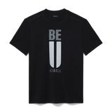 Men's Black Be U Tee Silhouette Angle.