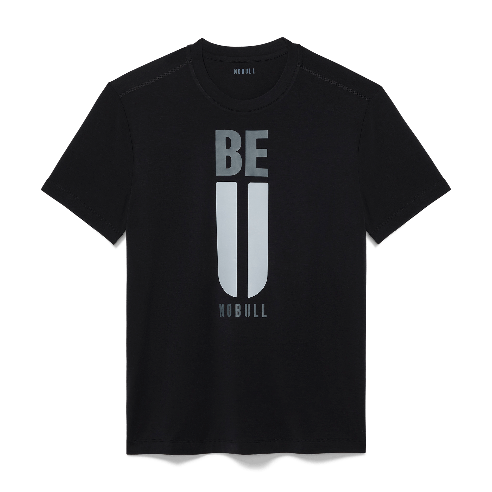 Men's Black Be U Tee Silhouette Angle.