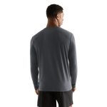 Charcoal Heather Men's NOBULL Long Sleeve Tee Back Angle.