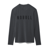 Charcoal Heather Men's NOBULL Long Sleeve Tee Silhouette Angle.