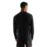 Black Men's NOBULL Long Sleeve Tee Back Angle.