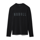 Black Men's NOBULL Long Sleeve Tee Silhouette Angle.