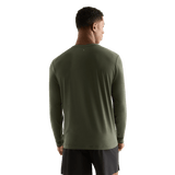Dark Army Men's NOBULL Long Sleeve Tee Back Angle.