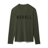 Dark Army Men's NOBULL Long Sleeve Tee Silhouette Angle.