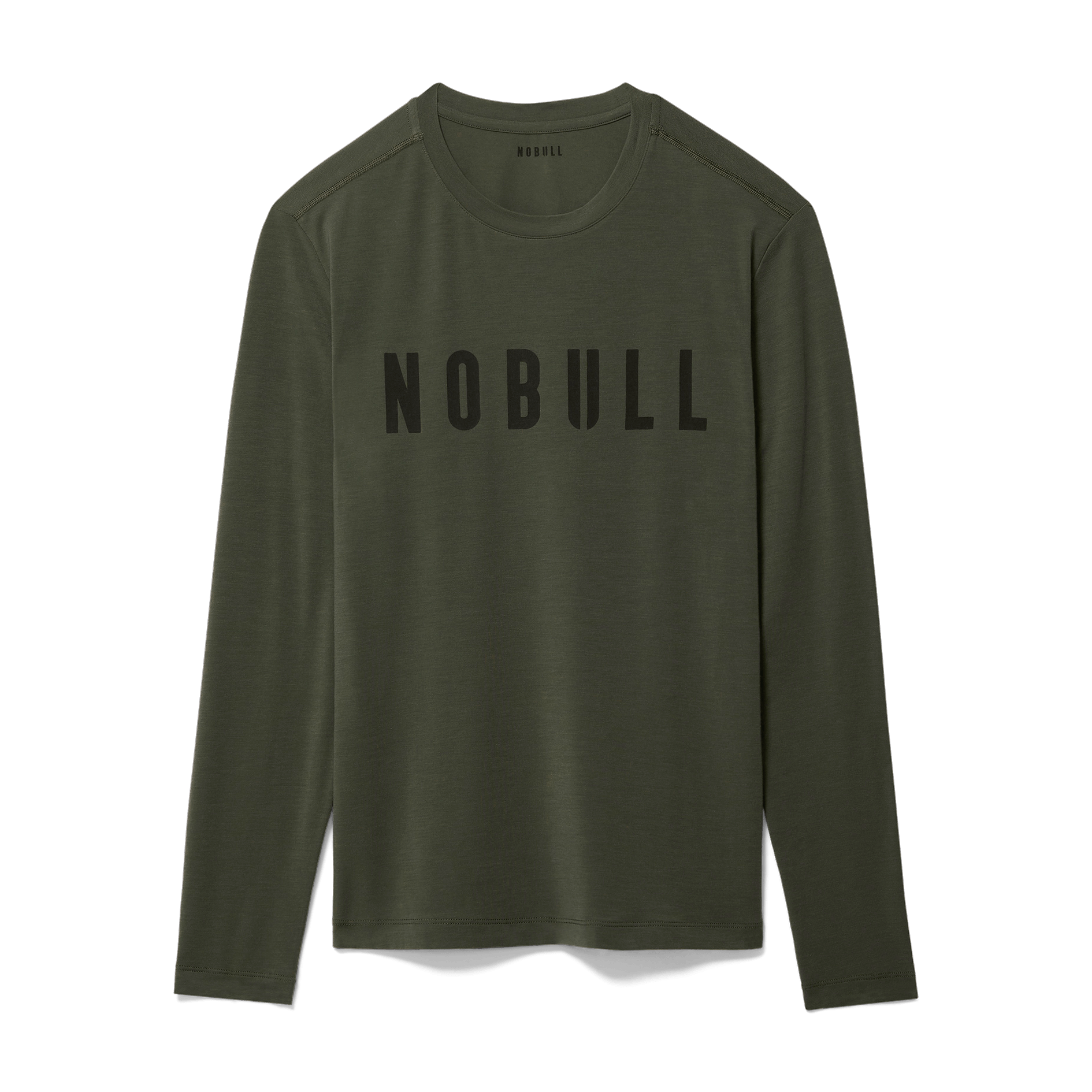 Dark Army Men's NOBULL Long Sleeve Tee Silhouette Angle.