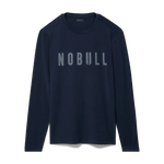 Night Navy Men's NOBULL Long Sleeve Tee Silhouette Angle.