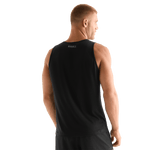 Black Men's U Tank Back Angle.