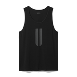 Black Men's U Tank Silhouette Angle.
