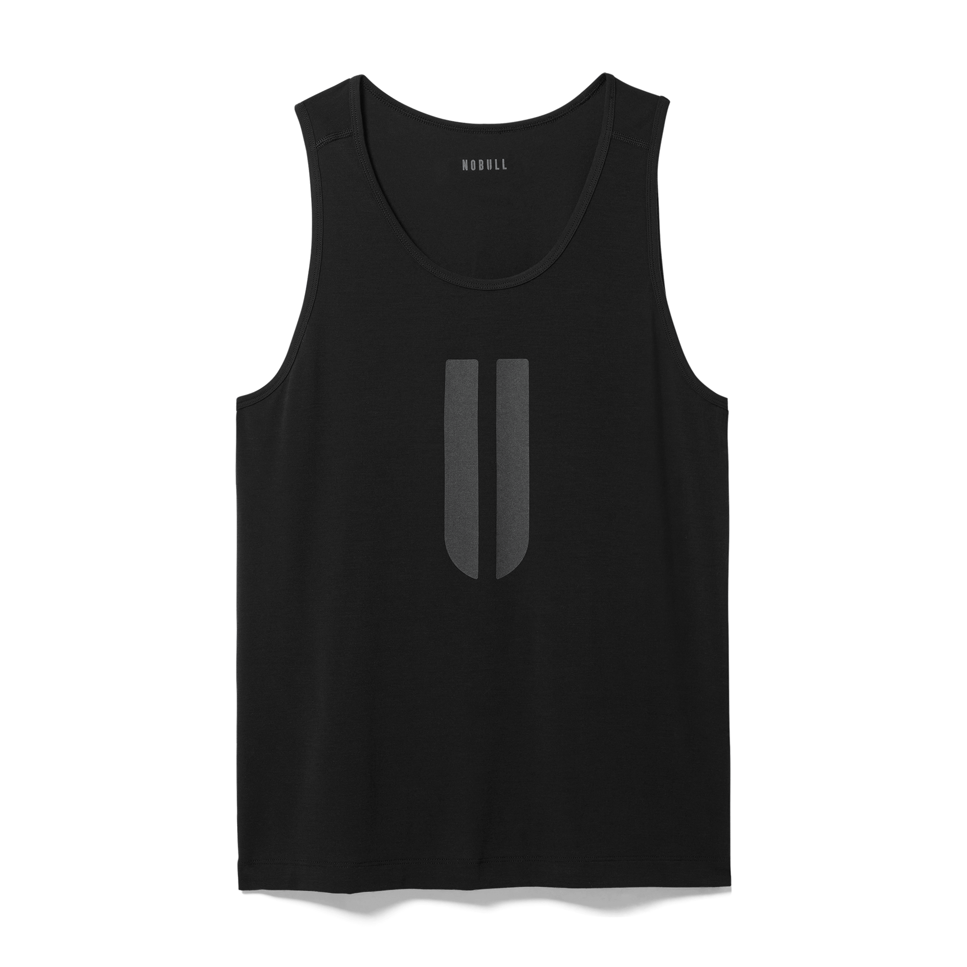 Black Men's U Tank Silhouette Angle.