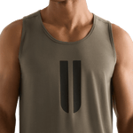 Dark Fallen Rock Men's U Tank Detail Angle.