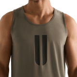 Dark Fallen Rock Men's U Tank Detail Angle.