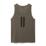 Dark Fallen Rock Men's U Tank Silhouette Angle.