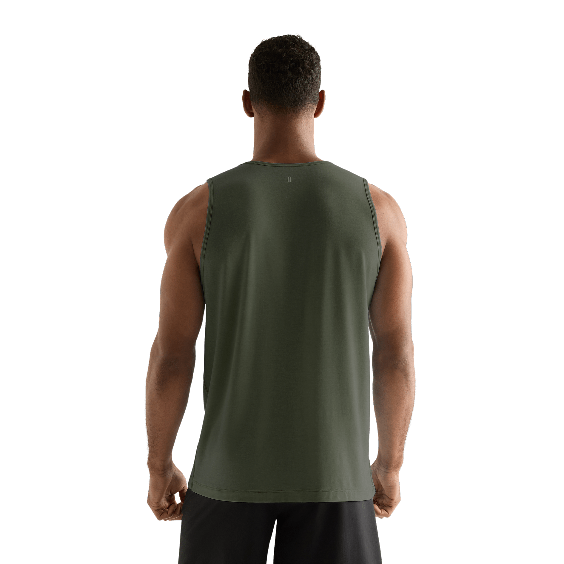 Dark Army Men's NOBULL Tank Back Angle.