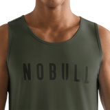 Dark Army Men's NOBULL Tank Detail Angle.