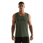 Dark Army Men's NOBULL Tank Front Angle.