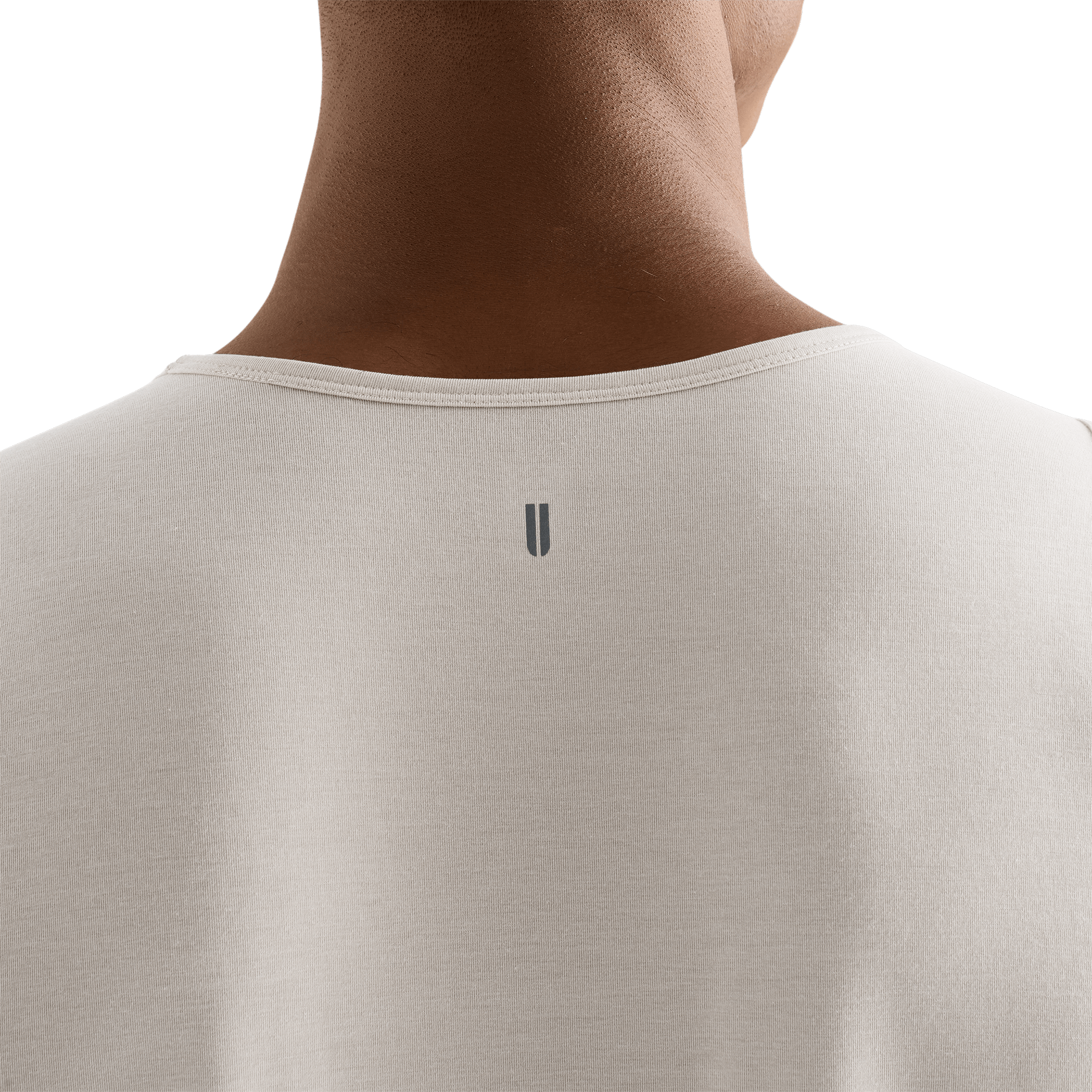 Oatmeal Men's NOBULL Tank U Logo Angle.