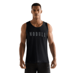 Black Men's NOBULL Tank Front Angle.