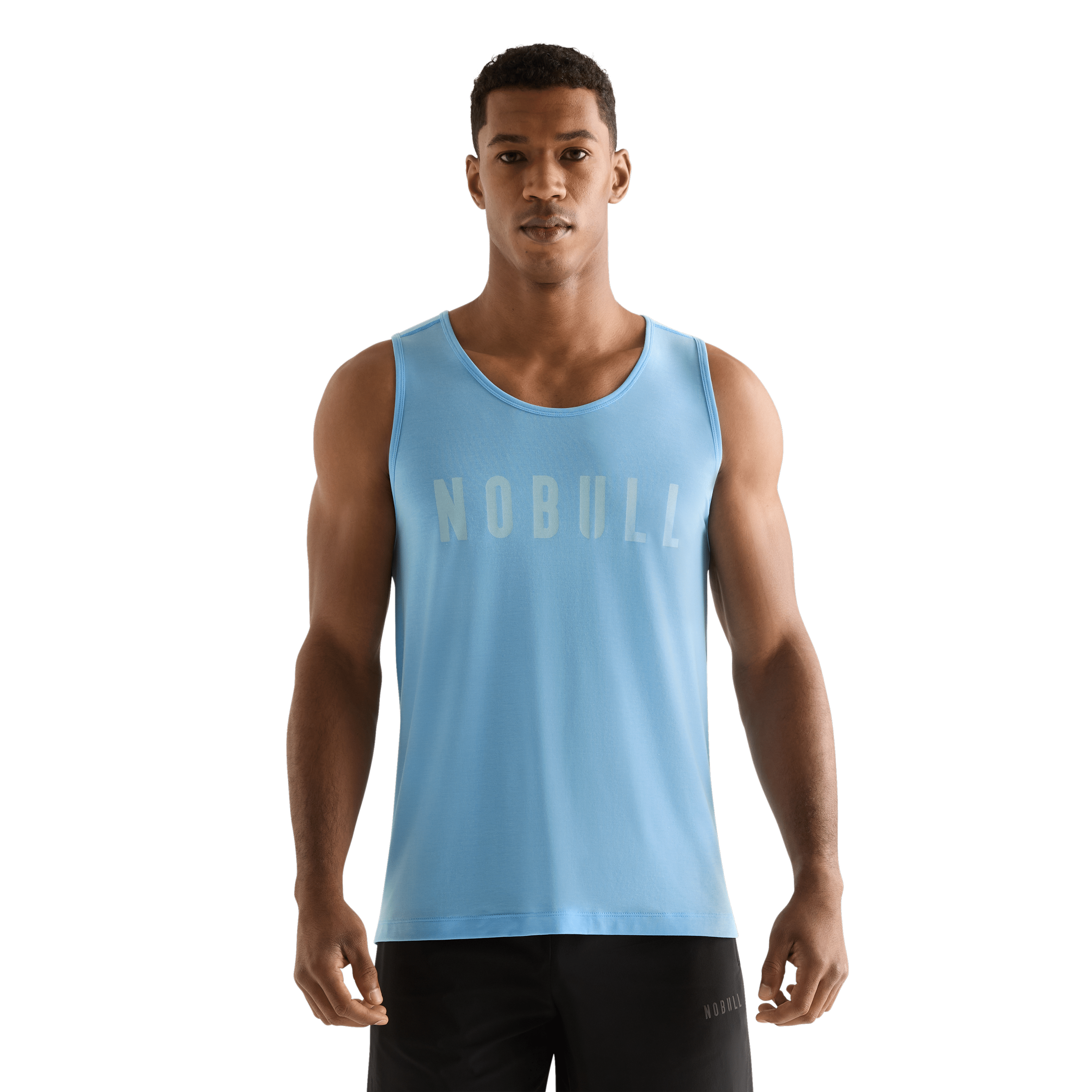 Alaskan Blue Men's NOBULL Tank Front Angle.